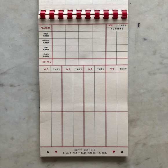 Vintage Piper Bridge Pointer and Pad: Contract and Auction Scoring --NEVER USED - Picture 6 of 7